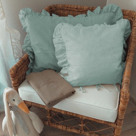 Ľanová obliečka na vankúš Old Green 40*40cm