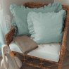 Ľanová obliečka na vankúš Old Green 40*40cm