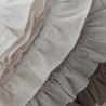 Ľanový obrus Old White s volánom 235*140 cm