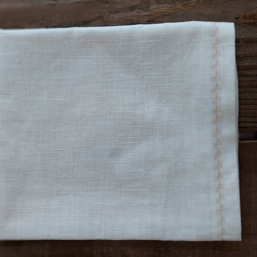 Ľanový obrus /štóla Old White 160*45 cm