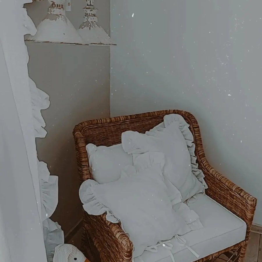 Ľanová obliečka na vankúš biela/ Old White 40*40cm