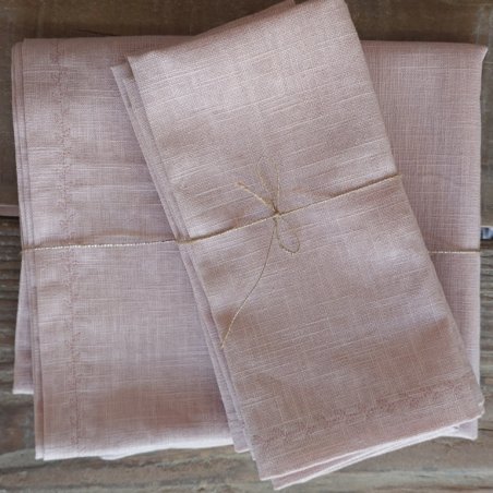 Ľanové obrúsky Old Lilac set 4ks