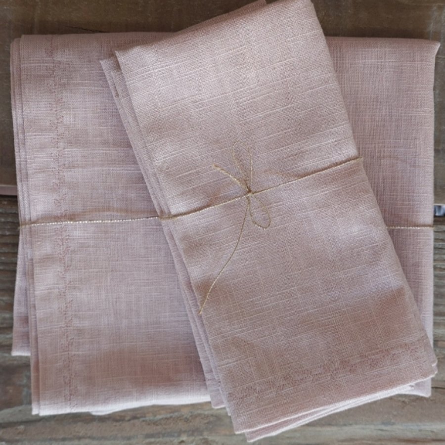 Ľanové obrúsky Old Lilac set 4ks