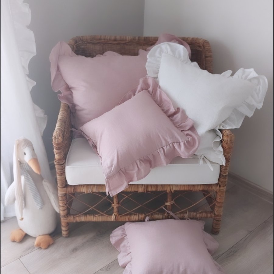 Ľanová obliečka na vankúš Old Lilac 40*40cm