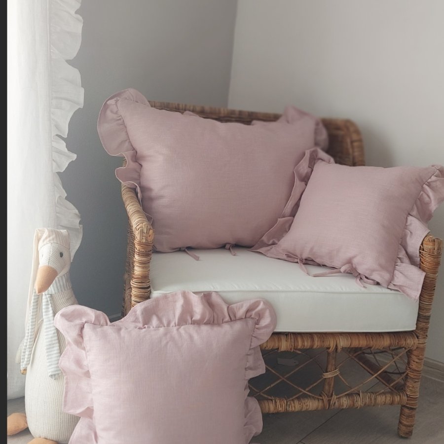 Ľanová obliečka na vankúš Old Lilac 50*50cm