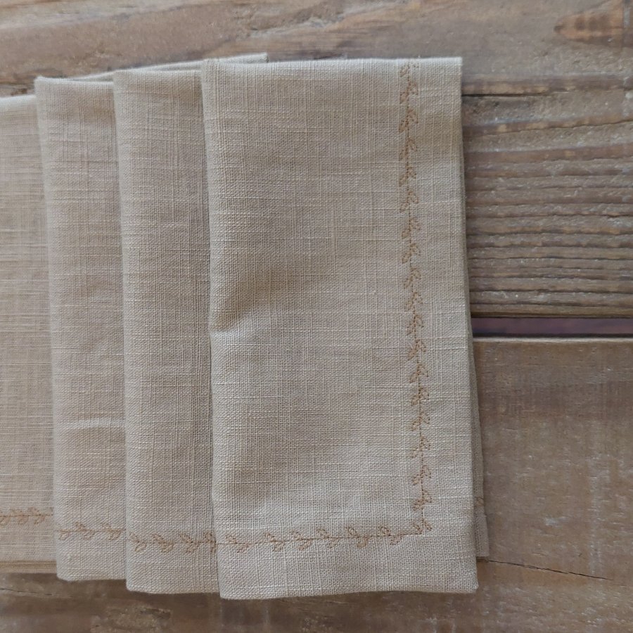 Ľanové obrúsky Old Linen set 4ks