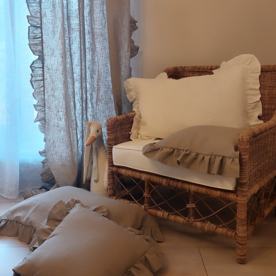 Ľanová obliečka na vankúš Old Linen 50*50cm/hnedá