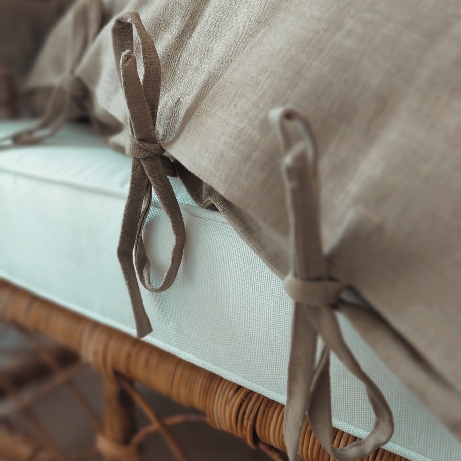 Ľanová obliečka na vankúš Old Linen 50*50cm/hnedá