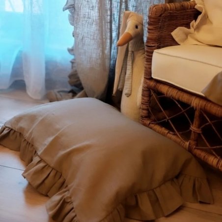 Ľanová obliečka na vankúš Old Linen 70*50cm /hnedá