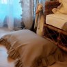 Ľanová obliečka na vankúš Old Linen 70*50cm /hnedá