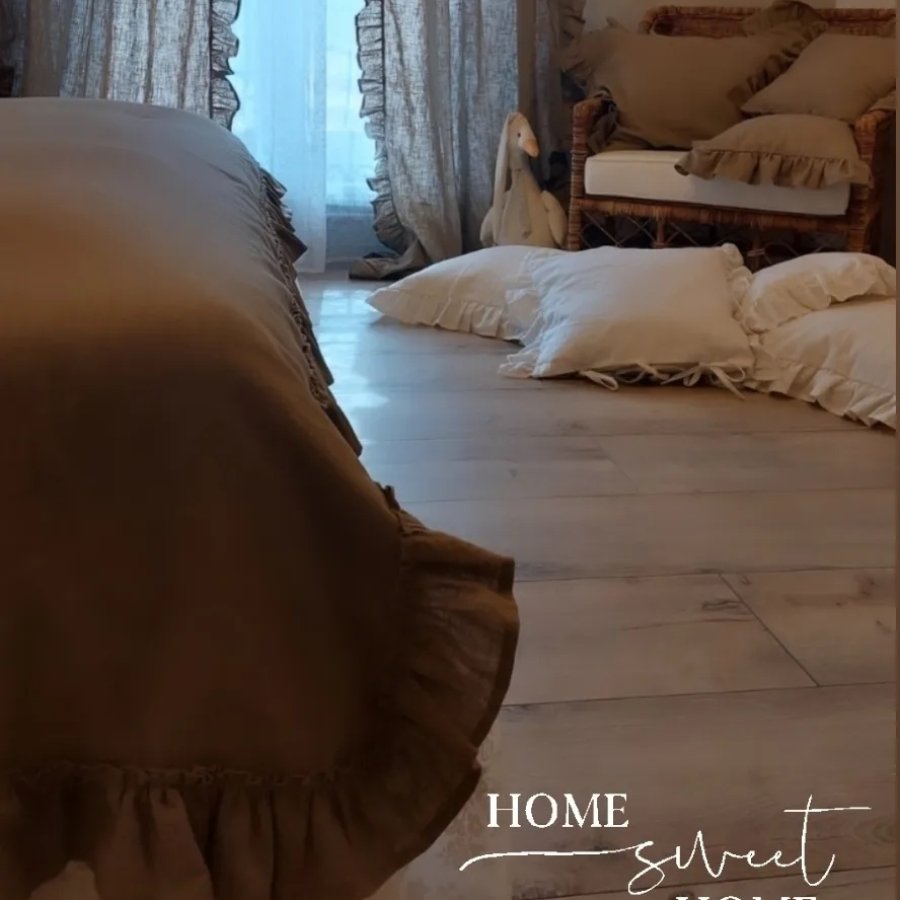 Ľanová obliečka na vankúš Old Linen 70*50cm /hnedá