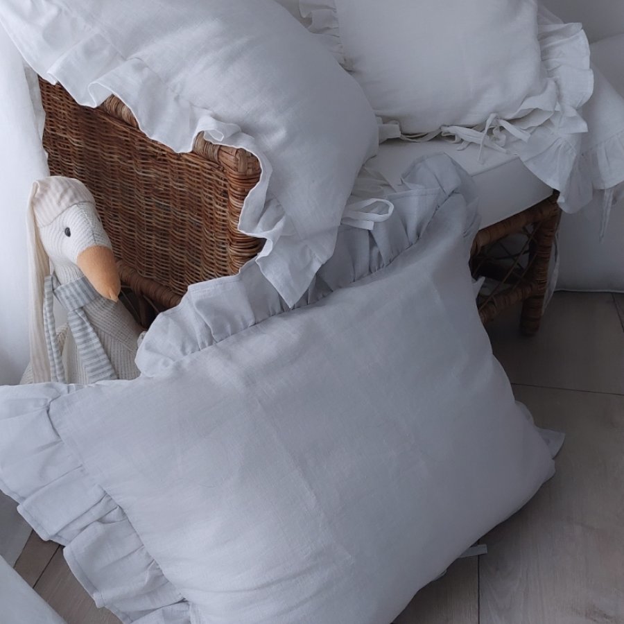 Ľanová obliečka na vankúš Light Grey 70*50cm