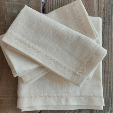 Ľanové obrúsky butter creme set 4ks