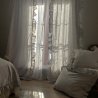 Ľanové závesy svetlá sivá/light grey set 2 kusy
