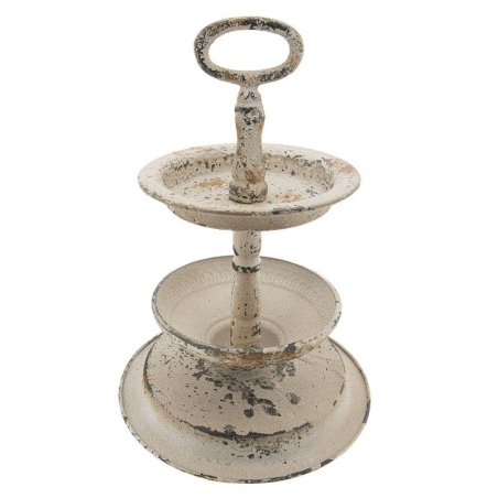 Kovový rustic etažér Ø 22*34 cm
