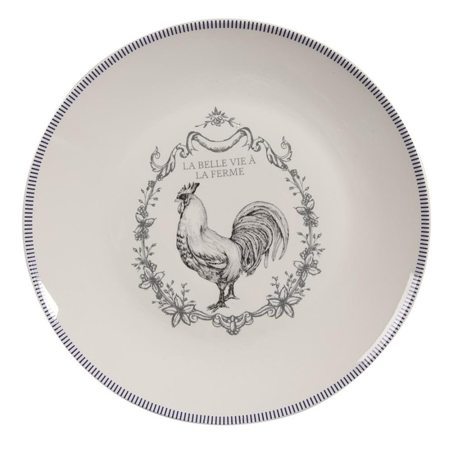 Porcelánový dezertný tanier DEVINE FRENCH ROOSTER /set 4ks