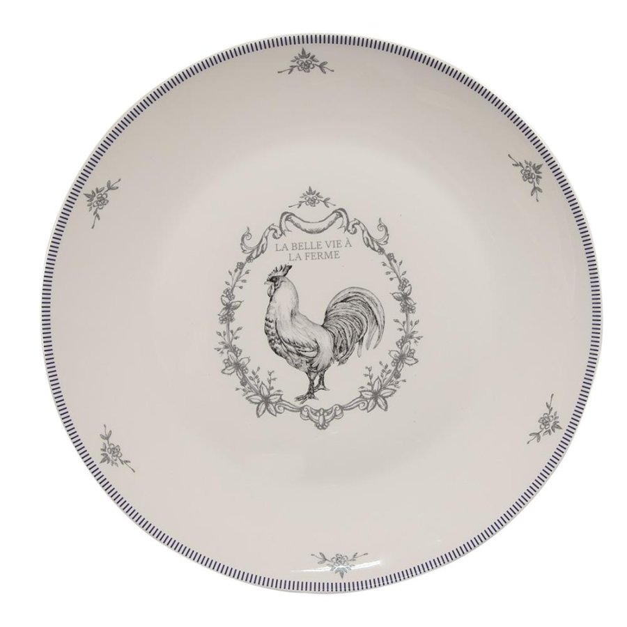 Porcelánový jedálny tanier DEVINE FRENCH ROOSTER /set 4ks