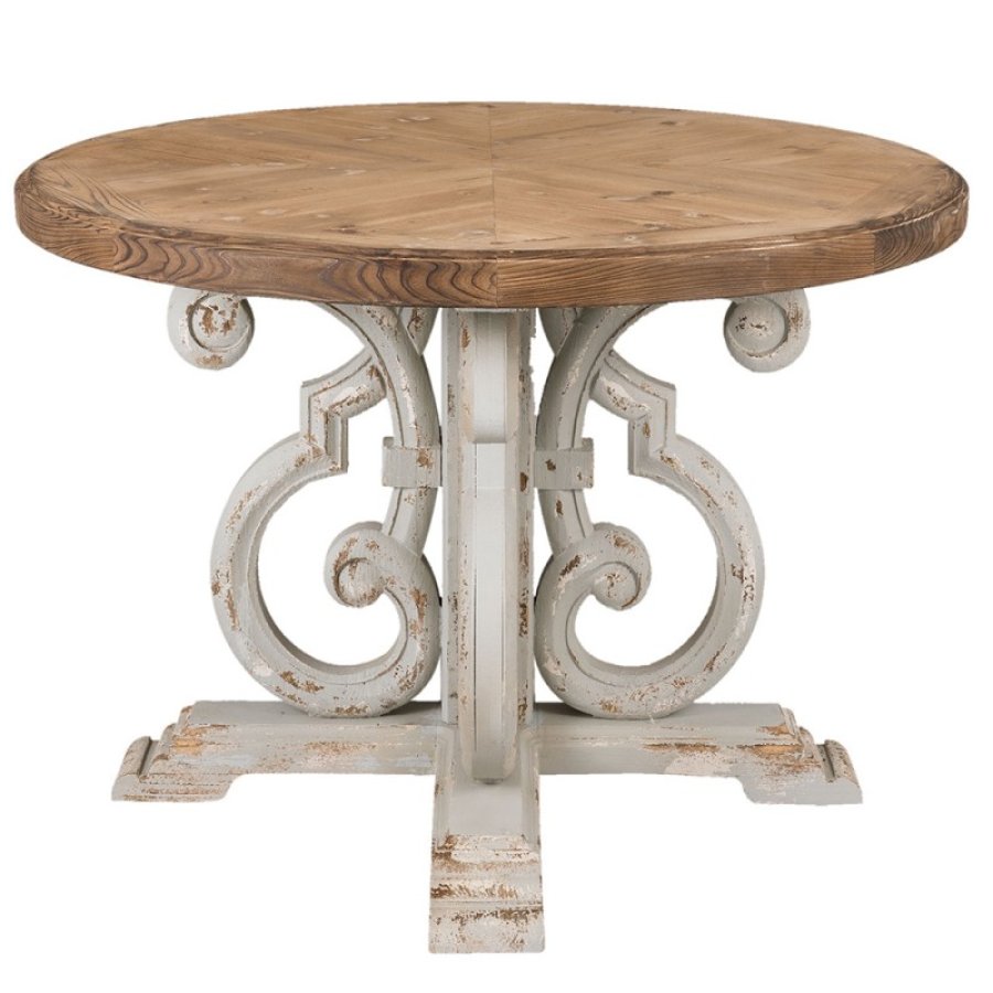 Vintage okrúhly masívny stôl 120cm