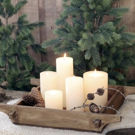 Krémová sviečka macon Pillar candle 40h