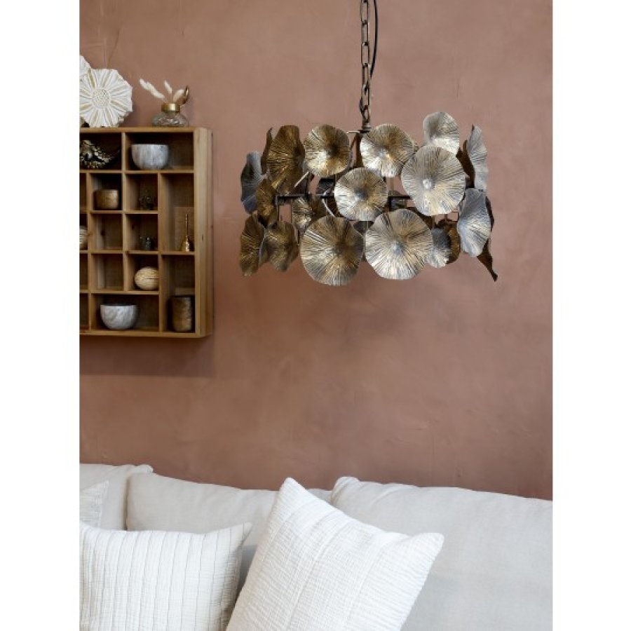 Lampa kvetinová mosadzná