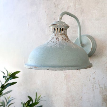 Lampa na stenu Vintage modrá
