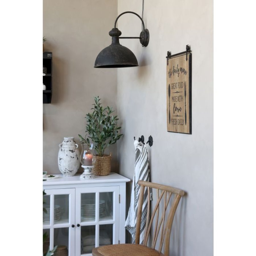Nástenná industriálna lampa tmavá