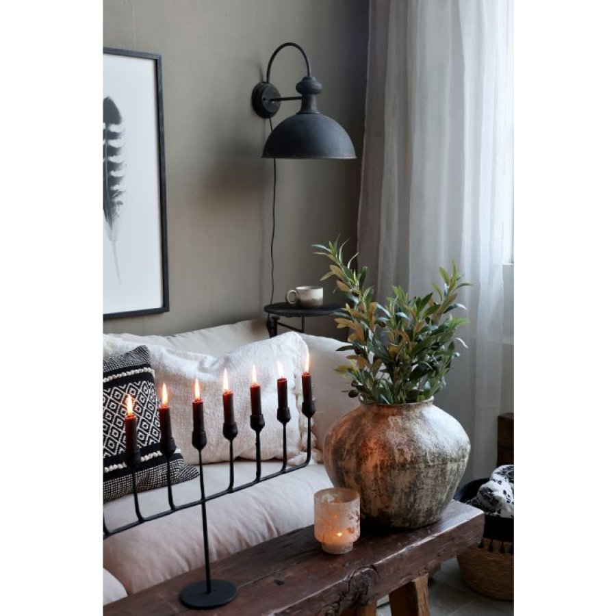 Nástenná industriálna lampa tmavá