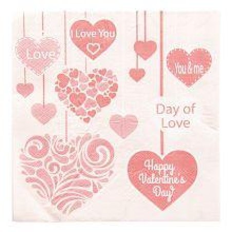 Papierové obrúsky Happy valentine day