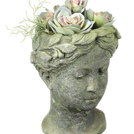 Cementový kvetináč woman green 25cm
