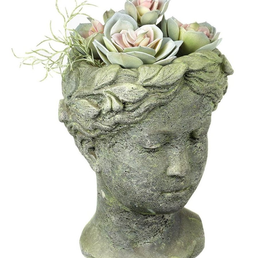Cementový kvetináč woman green 25cm