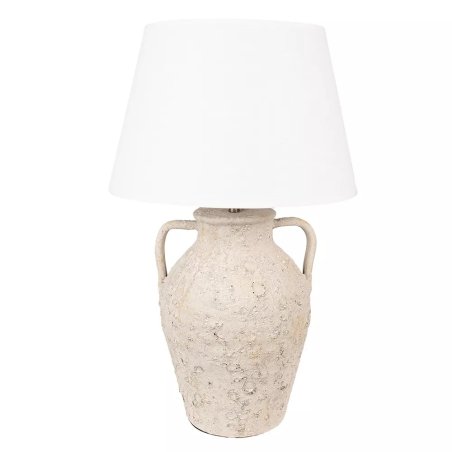 Béžová stolová lampa-podstavec
