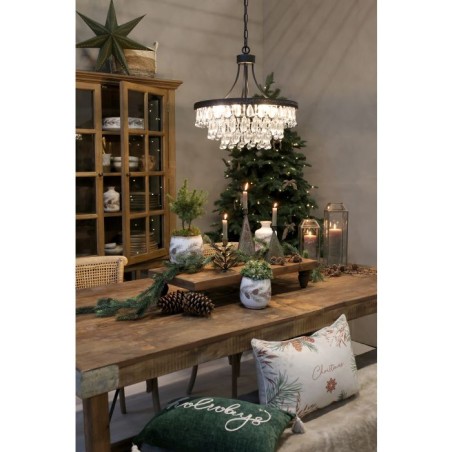 Luster Versailles so sklenenými štrasmi v tvare kvapky