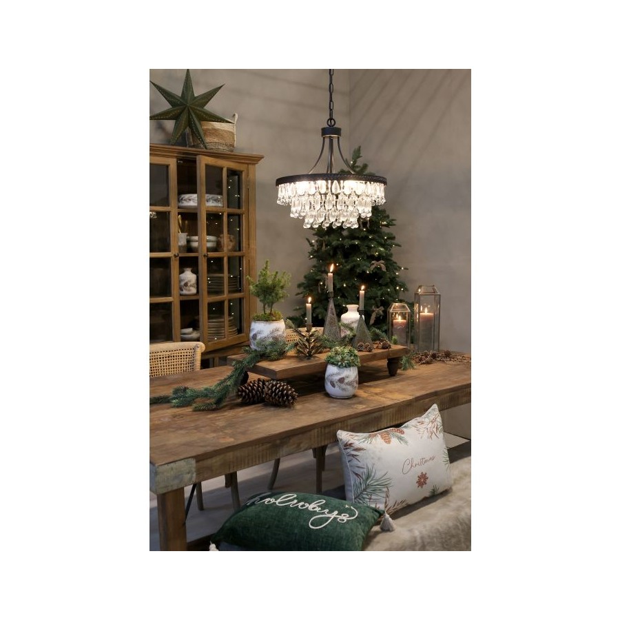 Luster Versailles so sklenenými štrasmi v tvare kvapky