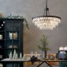 Luster Versailles so sklenenými štrasmi v tvare kvapky