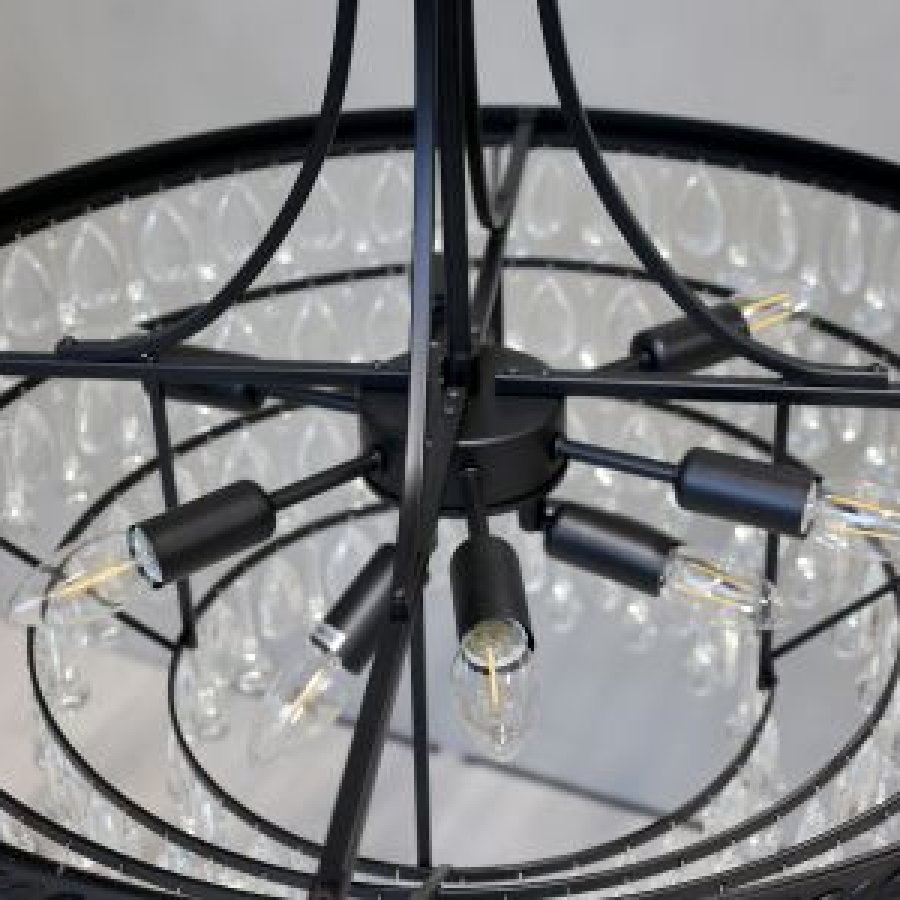 Luster Versailles so sklenenými štrasmi v tvare kvapky