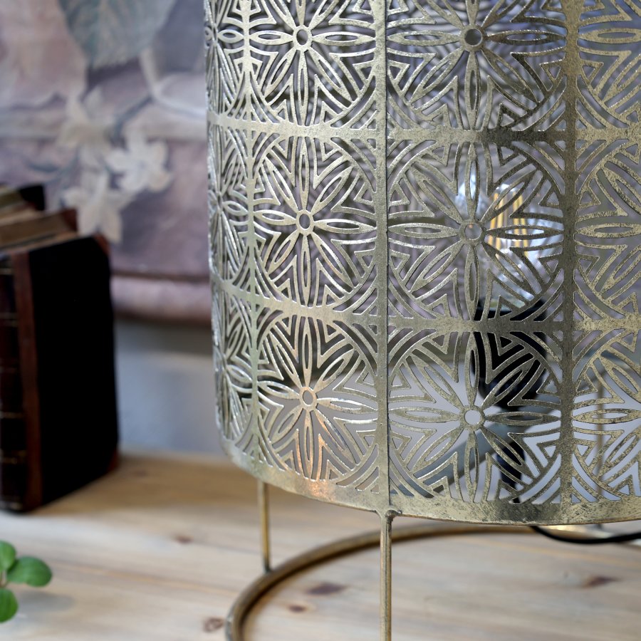 Mosadzná lampa stolová