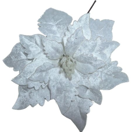 Biela vianočná ruža 24cm