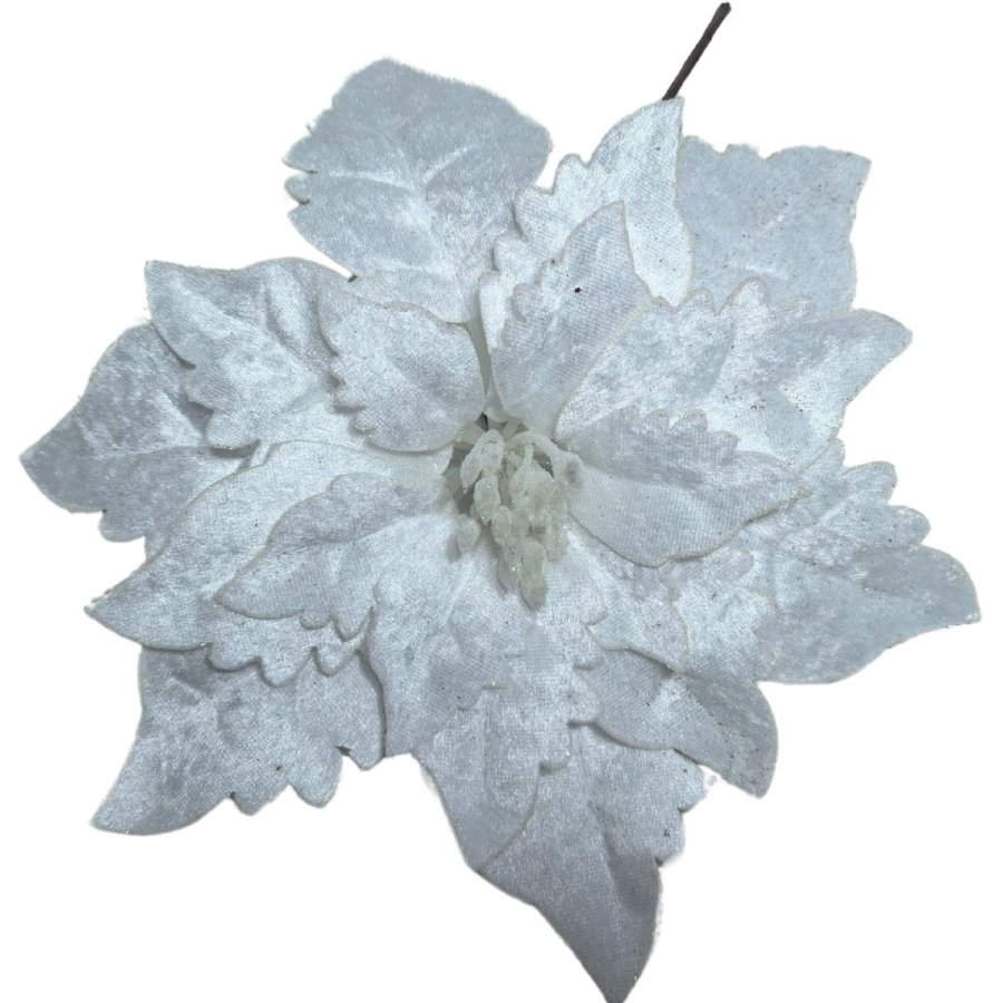 Biela vianočná ruža 24cm