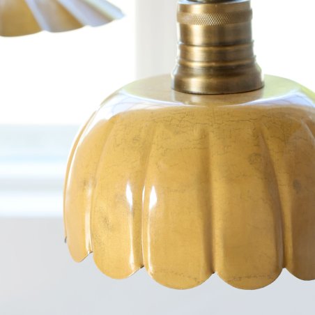 Lunel lampa v smaltovanej medovej farbe