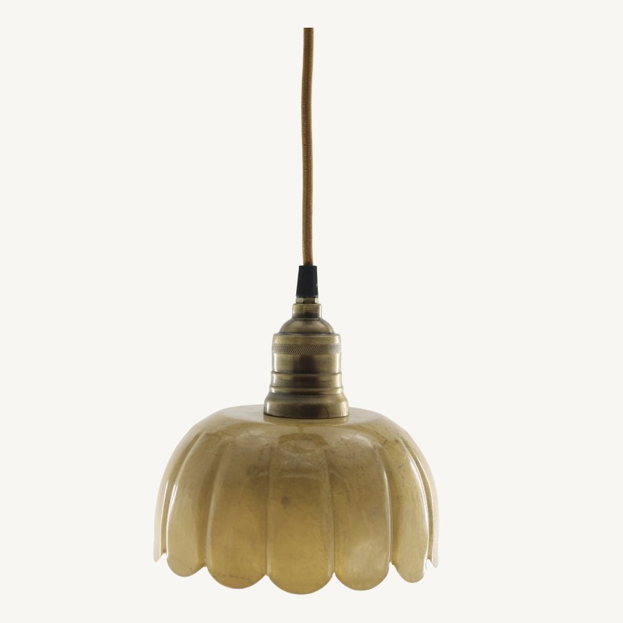 Lunel lampa v smaltovanej medovej farbe