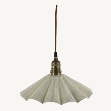 Lunel lampa v smaltovanej krémovej farbe