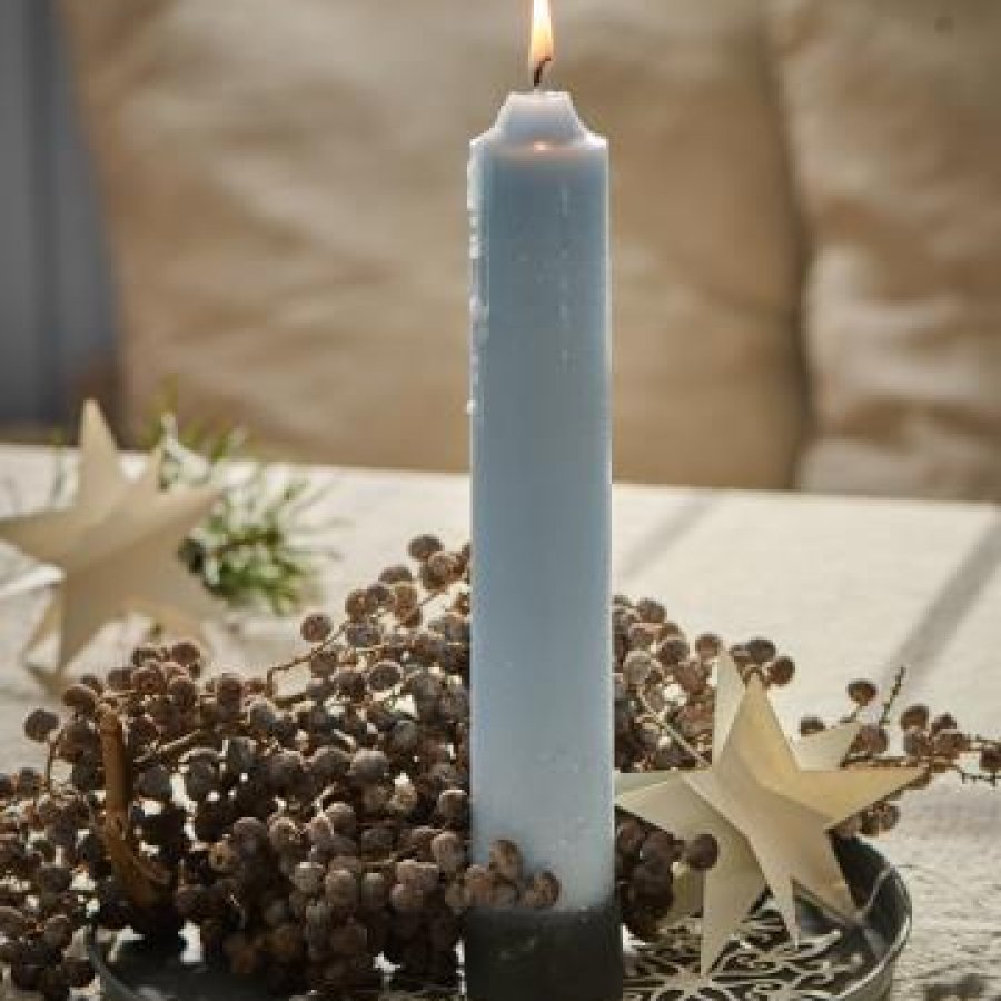 Rustikálna sviečka modrá light blue