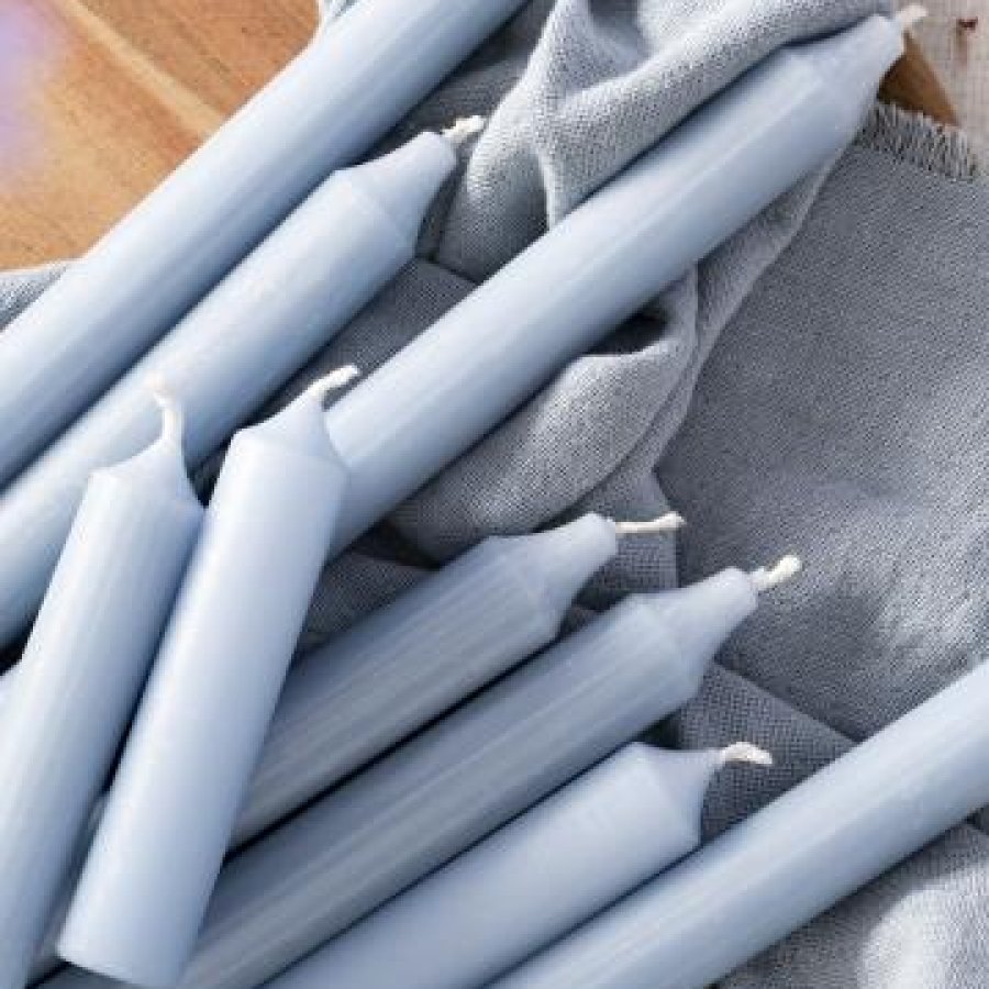 Rustikálna sviečka modrá light blue
