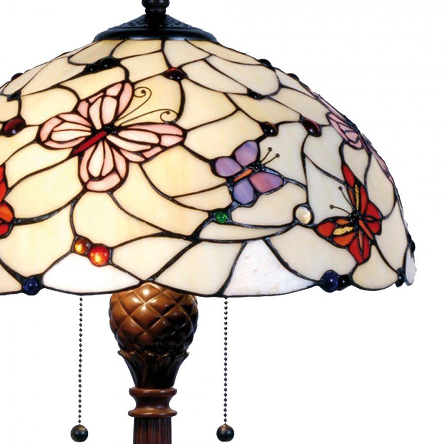 Stolná lampa Tiffany BUTTERFLY PARADISE