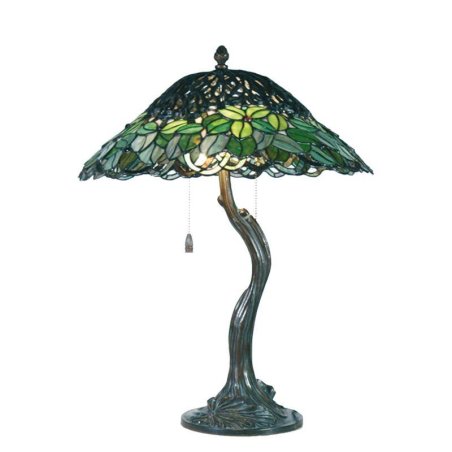 Stolná lampa Tiffany greenglass
