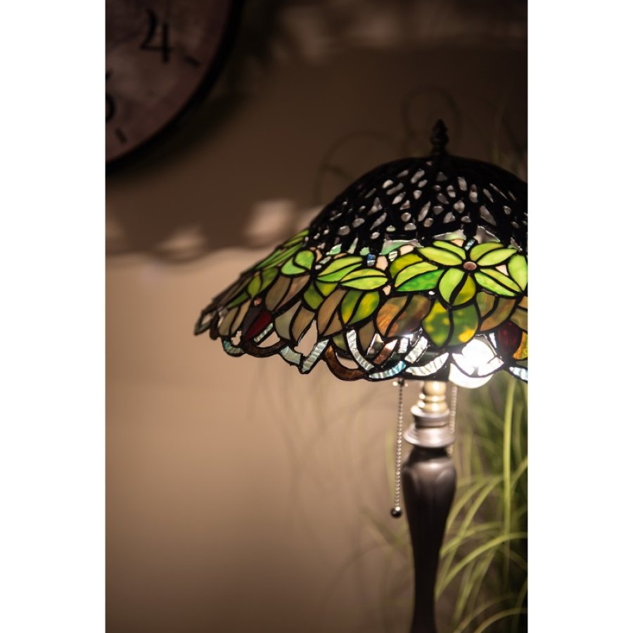 Stolná lampa Tiffany greenglass
