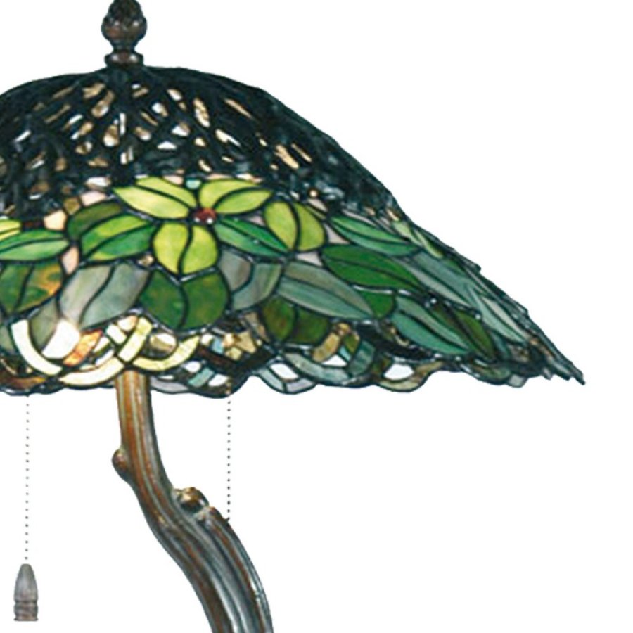 Stolná lampa Tiffany greenglass