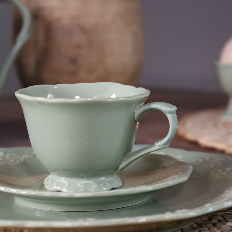 Provence Coffee Cup – Porcelánová kávová šálka s podšálkou (180 ml)