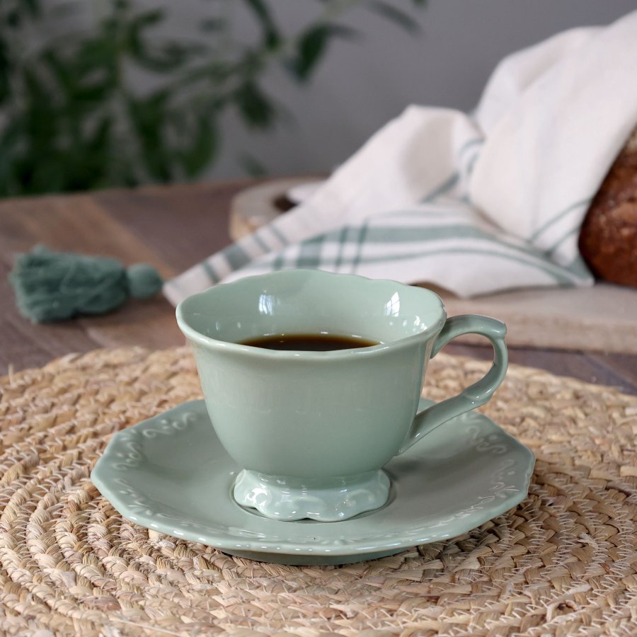 Provence Coffee Cup – Porcelánová kávová šálka s podšálkou (180 ml)