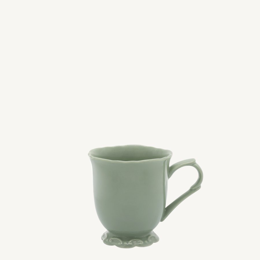 Provence Mug – Porcelánový hrnček v šalviovo-zelenej farbe